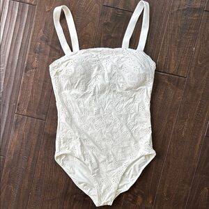White Eyelet One-Piece Swimsuit
